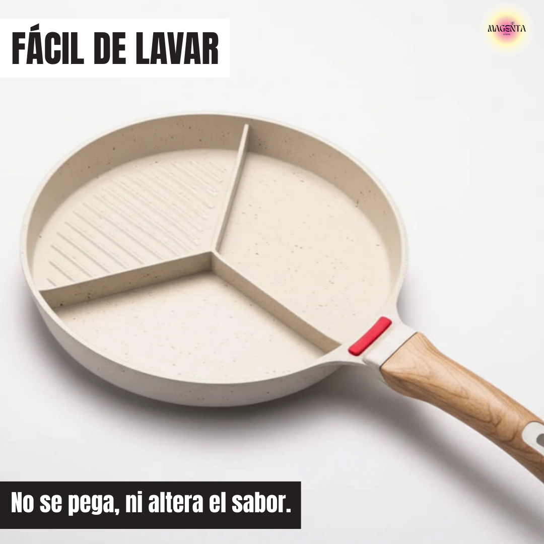 SARTEN MULTIFUNCIONAL DE 3 ESPACIOS🍳