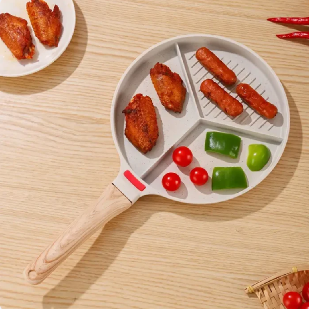 SARTEN MULTIFUNCIONAL DE 3 ESPACIOS🍳