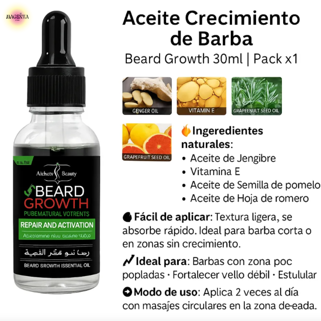 Serum de crecimiento para barba y pelo🧔