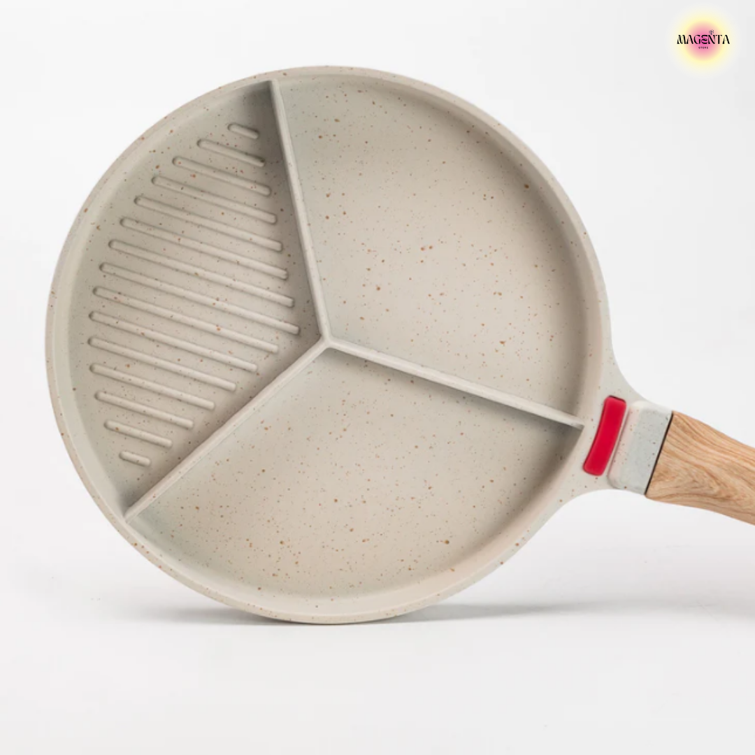 SARTEN MULTIFUNCIONAL DE 3 ESPACIOS🍳